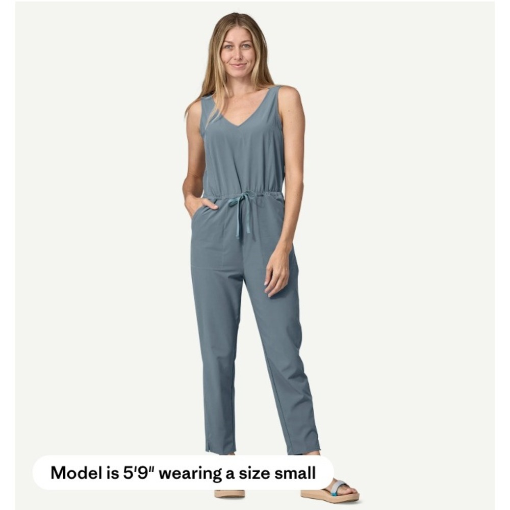 Patagonia EUC Fleetwith Recycled Polyester Light‎ Plume Gray Jumpsuit S